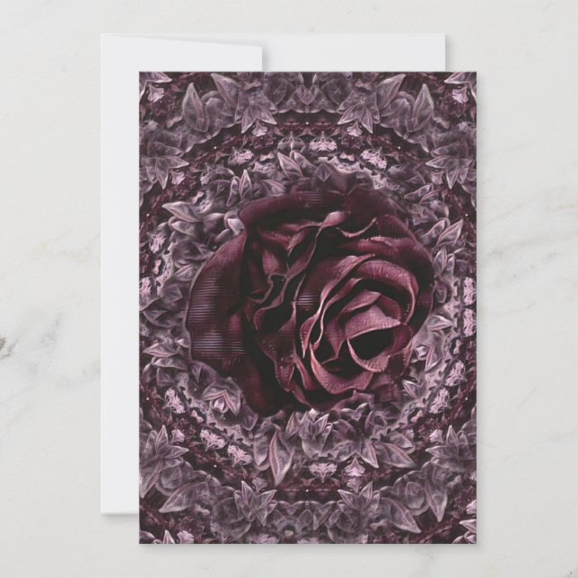 Convite Mandala de Rosa  (Frente)