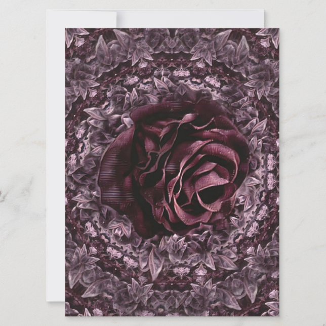 Convite Mandala de Rosa  (Frente)