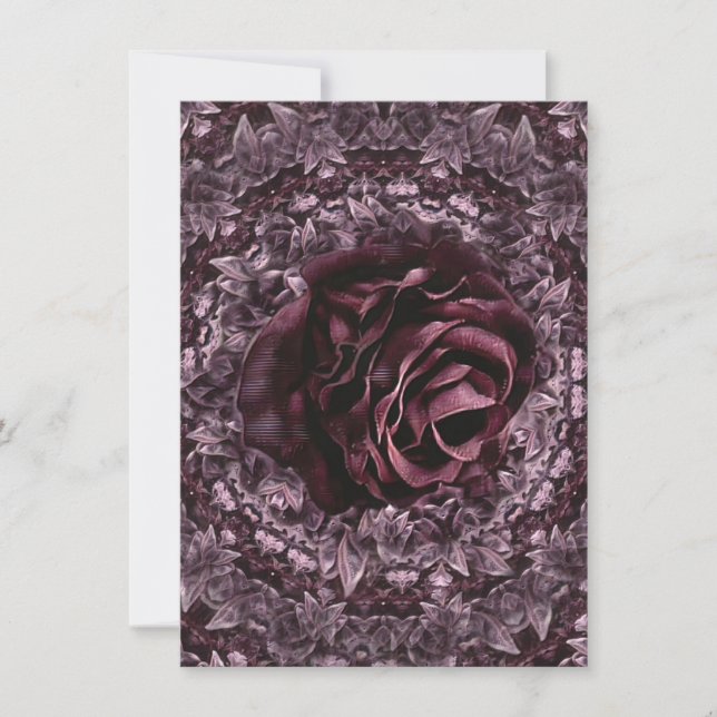 Convite Mandala de Rosa  (Frente)