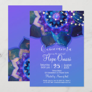 Convite Mandala do Lótus Azul