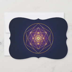 Convite Mandala Dourado Celestial — Equilíbrio no Infinito