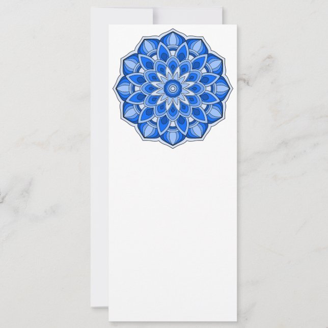 Convite Mandala em azul (Frente)