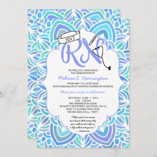 Convite Mandala Enfermeira formada na cerimônia de finaliz