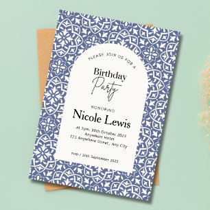 Convite Mandala Ornament & Padrão Árabe Lavanda