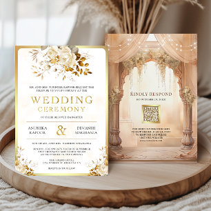 Convite Mandalap Floral Sonhadora Indiana Casamento Hindu