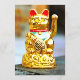 Convite Maneki Neko Lucy acenando Design