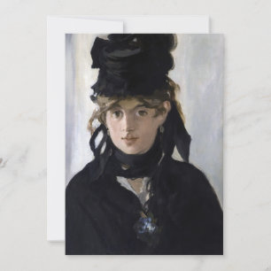 Convite Manet - Berthe Morisot com um buquê de violetas