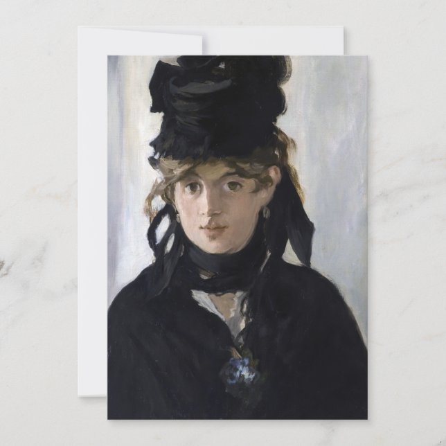 Convite Manet - Berthe Morisot com um buquê de violetas (Frente)