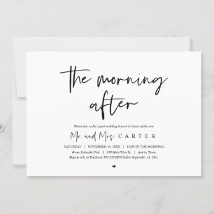 Convite Manhã Depois, poste o brunch do casamento