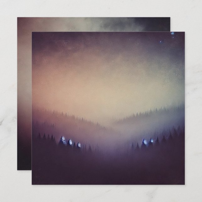 Convite Manhã Dusky Imprimível Manual do Ombre Automático (Frente/Verso)