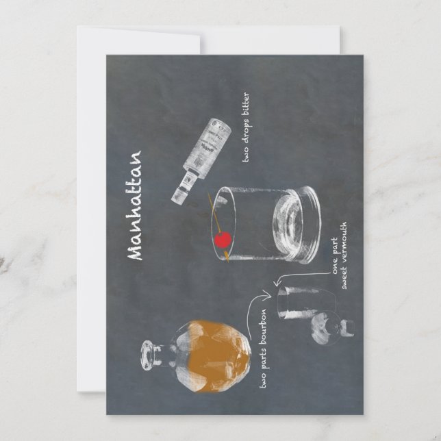 Convite Manhattan Cocktail (Frente)