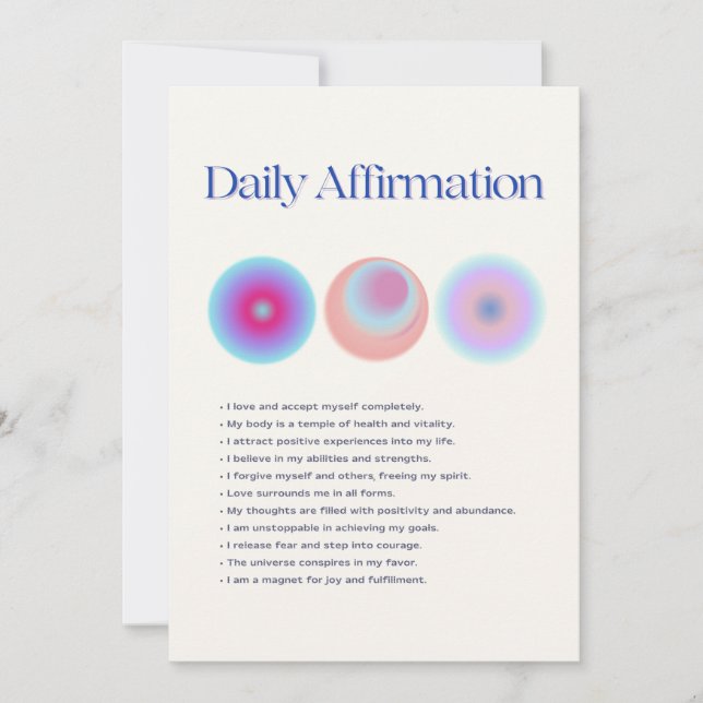 Convite manifestação diária de afirmações (Frente)