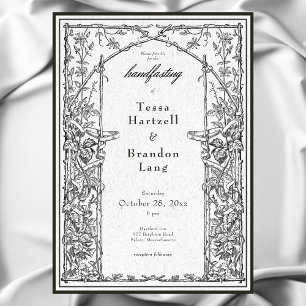 Convite Manipulação de Borda Vintage Gótica Medieval da Vi