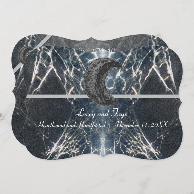 Convite Manipulação de Cinzas Pretas Góticas com Gótico We (Frente/Verso)