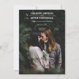 Convite Manipulação de Fotos Escuro de Texto Branco Simple