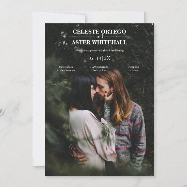 Convite Manipulação de Fotos Escuro de Texto Branco Simple (Frente)