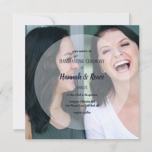 Convite Manipulação de Sobreposição Branca de Fotos em Cír (Frente)