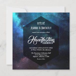 Convite Manipulação Escura Colorida da Nebulosa Estrelada