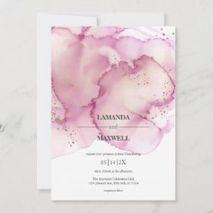 Convite Manipulador de Falhas da Aquarela Rosa