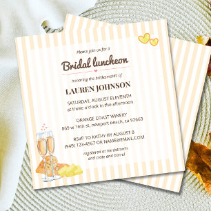 Convite Manteiga Junta Chá de panela Bridal Luncheon