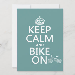 Convite Mantenha a calma e Bike em (alguma cor)