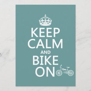 Convite Mantenha a calma e Bike em (alguma cor)