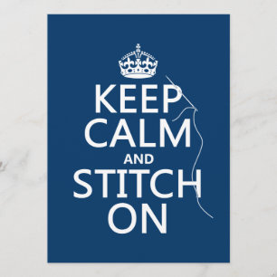 Convite Mantenha a Calma e Costure (todas as cores)