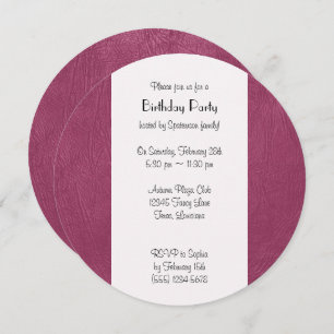 Convite Mantenha a calma e o brilho para cima - Couro rosa