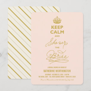 Convite Mantenha a calma e regue o chá de panela engraça