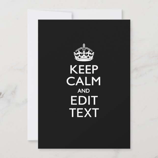 Convite MANTENHA A CALMA PERSONALIZADO E Edite o Texto Con (Frente)