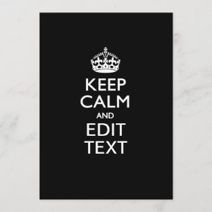 Convite MANTENHA A CALMA PERSONALIZADO E Edite o Texto Con