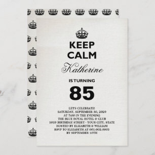 Convite Mantenha a festa de aniversário calma do marco