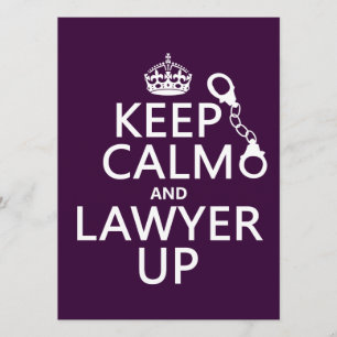 Convite Mantenha Calma e Advogado para Cima (qualquer cor)
