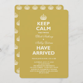 Convite Mantenha Calma Gêmeos Engraçados Bebê Sip E Veja o