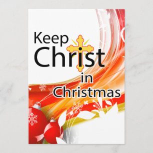 Convite Mantenha Cristo no Natal, Swirl