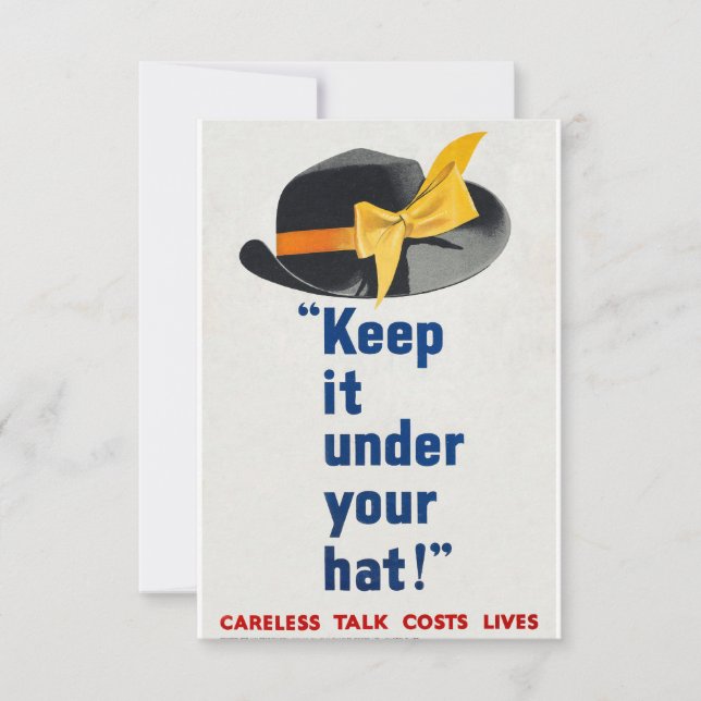 CONVITE MANTENHA-O SOB O SEU CHAPÉU - VIDA DOS PERDERES DE (Frente)