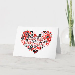 Convite Mantenha-se firme com a Ucrânia, com as letras e o