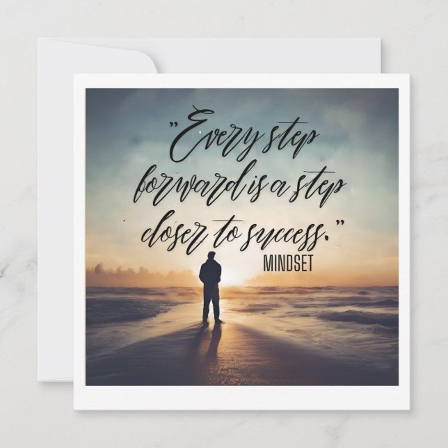 Convite Mantenha-se inspirado - Designs motivacionais e de (Frente)