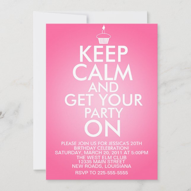 Convite Manter Aniversário Calmo (Frente)