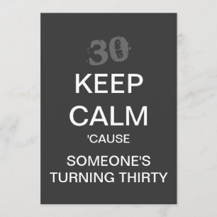 Convite MANTER aniversário de 30 anos CALM (escuro)