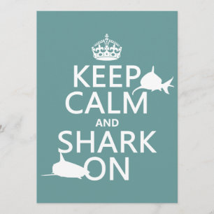 Convite Manter Calm e Shark Ativados (cores personalizáve