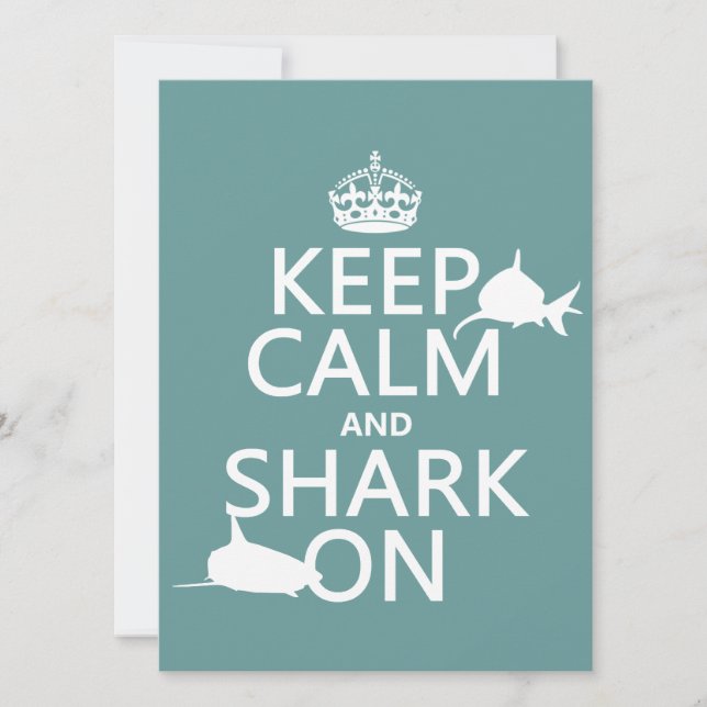 Convite Manter Calm e Shark Ativados (cores personalizávei (Frente)