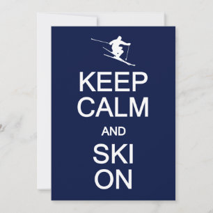 Convite Manter Calm & Ski no convite, personalizar