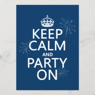 Convite Manter Calma e Festa Ligada - todas as cores