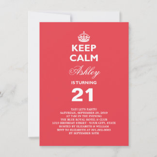 Convite Manter Festa de aniversário de 21 anos de Mileston