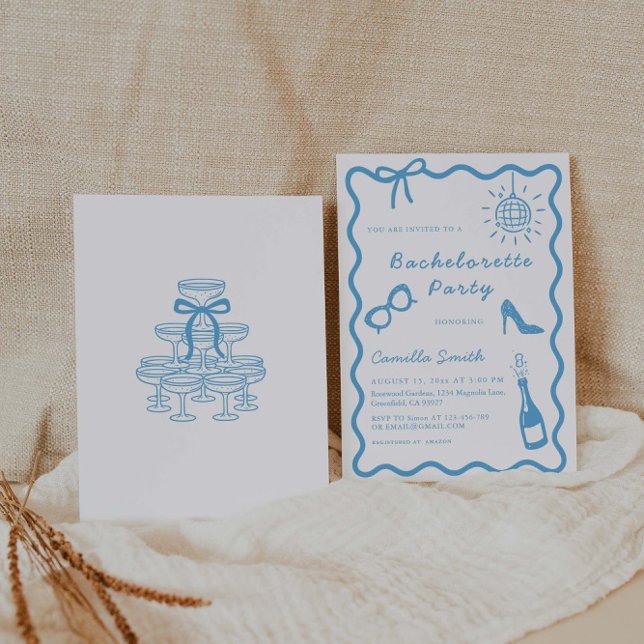 Convite Manuscrito com festa de solteira (Criador carregado)