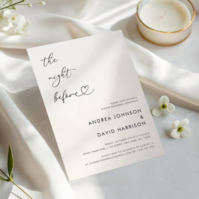 Convite Manuscrito Na Noite Antes Do Janto De Ensaio (Criador carregado)