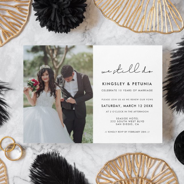 Convite Manuscrito simples Ainda fazemos foto de renovação (Criador carregado)