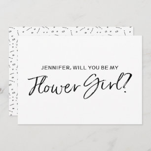 Convite Mão chique rotulada "você será meu florista "