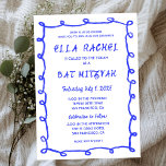 Convite Mão de Loops Mensais Desenhou Bar Personalizado Ba<br><div class="desc">Cartão perfeito para anunciar um morcego mitzvah, bar mitzvah ou outra celebração judaica! A mão fez uma armação de pinceladas bagunçadas para você no lado da frente! TOTALMENTE PERSONALIZÁVEL! Clique em "Personalizar" acima para editar o texto. Clique em "editar usando a ferramenta design" para ajustar as fontes, cores e posicionamentos...</div>